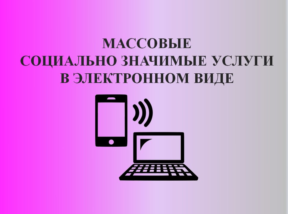 План перевода массовых социально значимых услуг в электронный вид